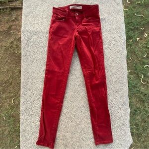 Zara Red Skinny Jeans Jeans size 2 26